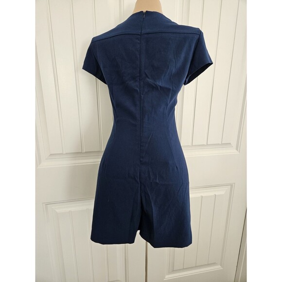 Zara Trafaluc Navy Blue Romper Size L V Neck Shorts - Picture 5 of 9